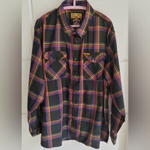 2XL Dixxon Men's Flannel Co. Guns N Roses Button Down Shirt Plaid Long Sleeve